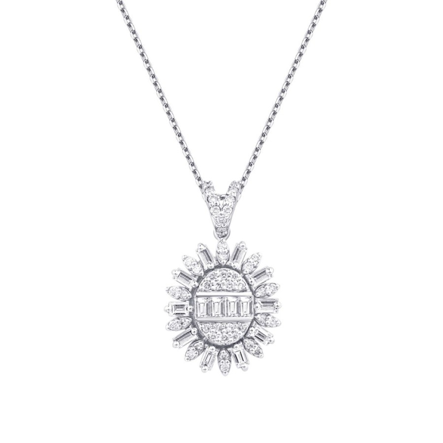 0.43 ct. Diamant Baguette Trend Halskette