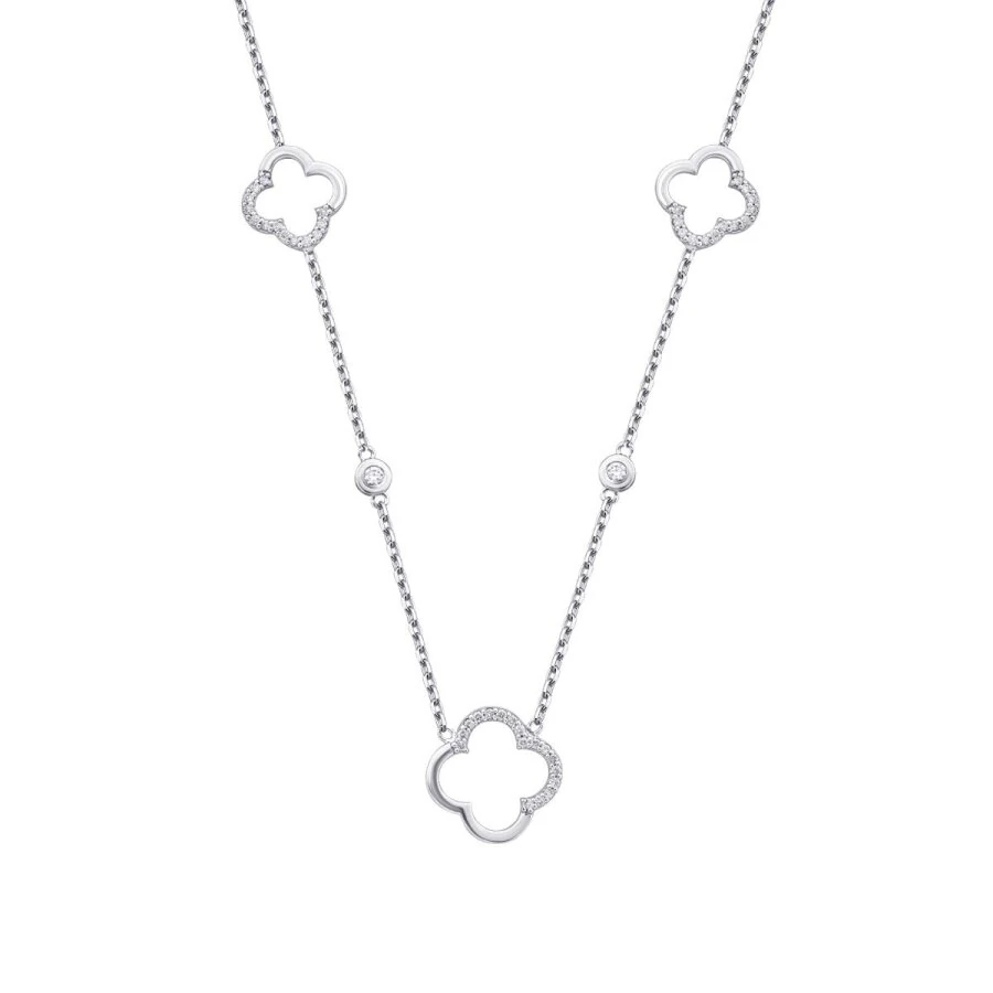 0.26 ct. Diamant Clover Halskette