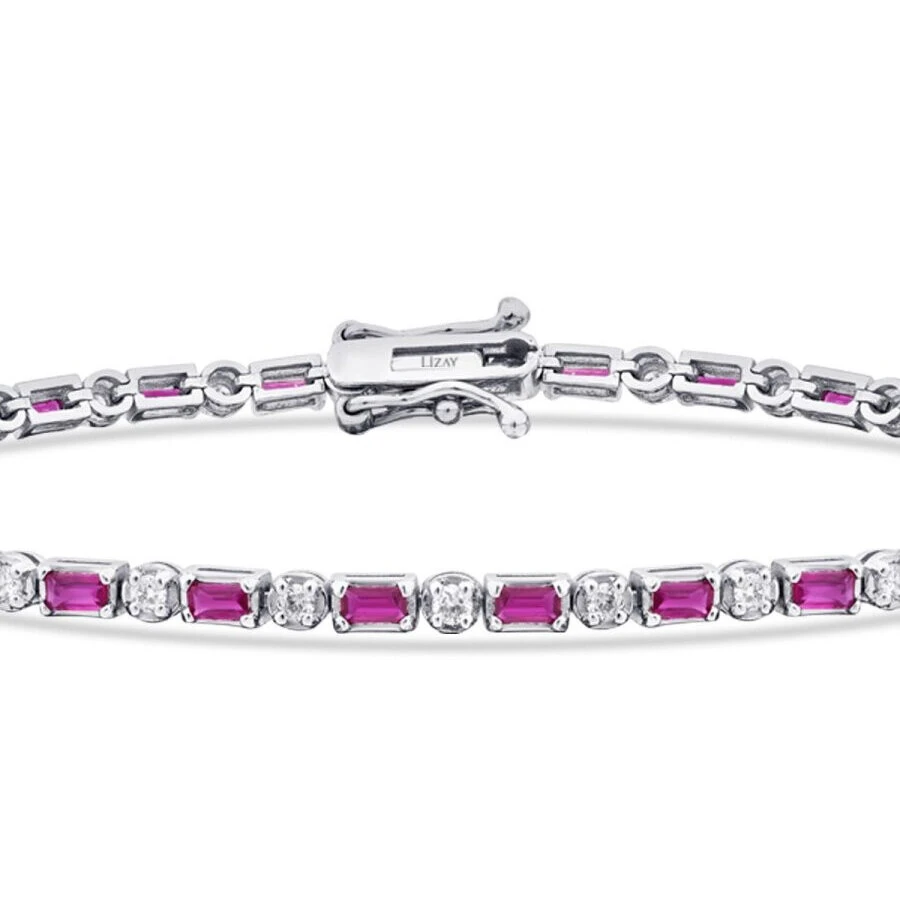 1.91 Carat Diamond Ruby Bracelet
