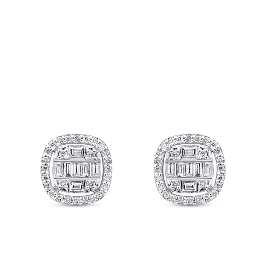 0.36 Carat Diamond Baguette Earrings
