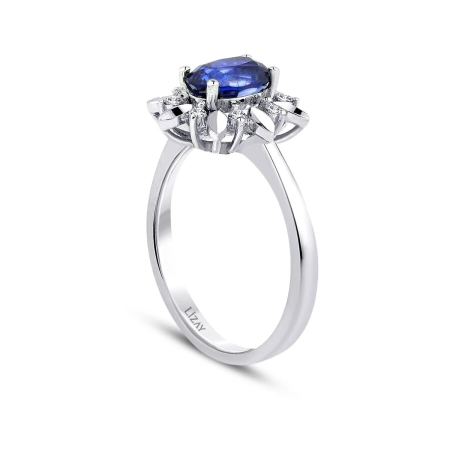 1.12 ct. Diamant Saphir Ring
