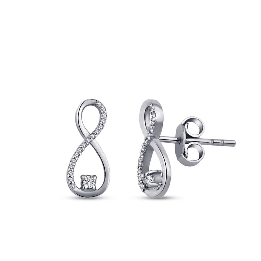 0.12 Carat Diamond Infinity Earrings