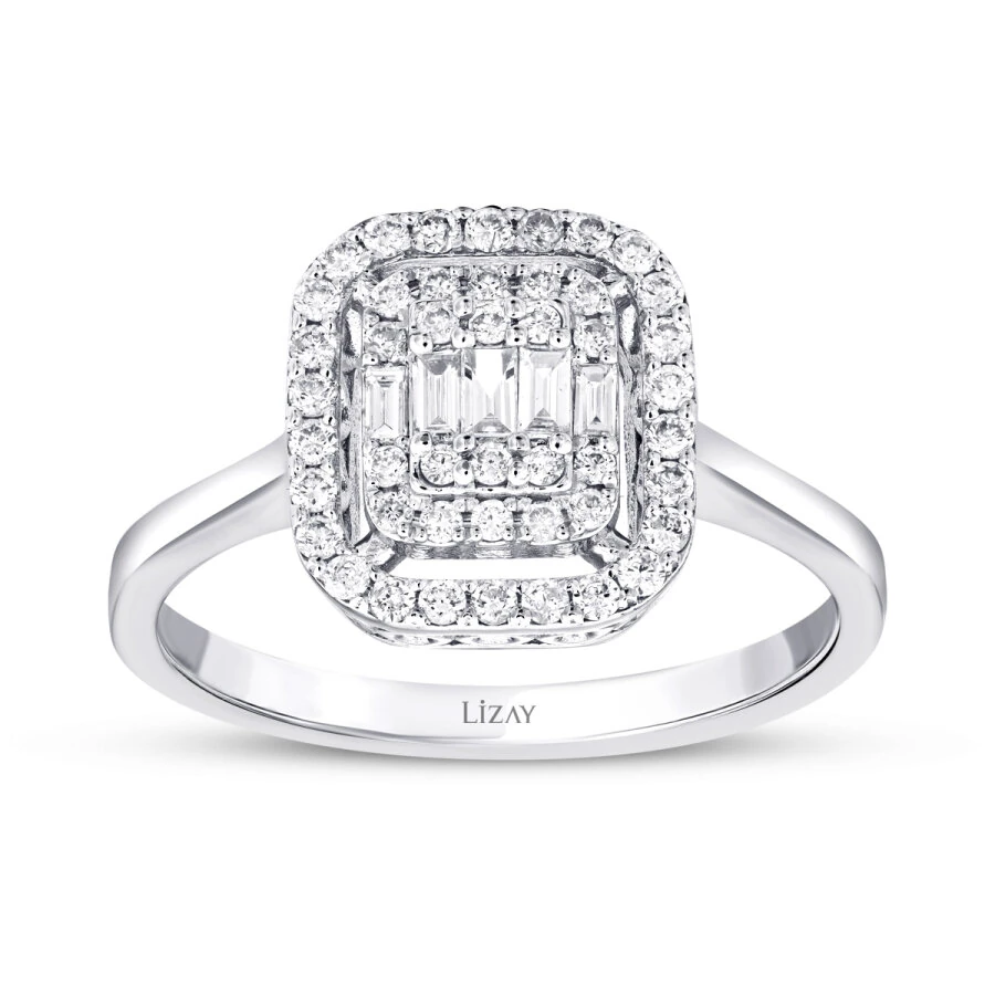 0.18 Carat Diamond Baguette Ring