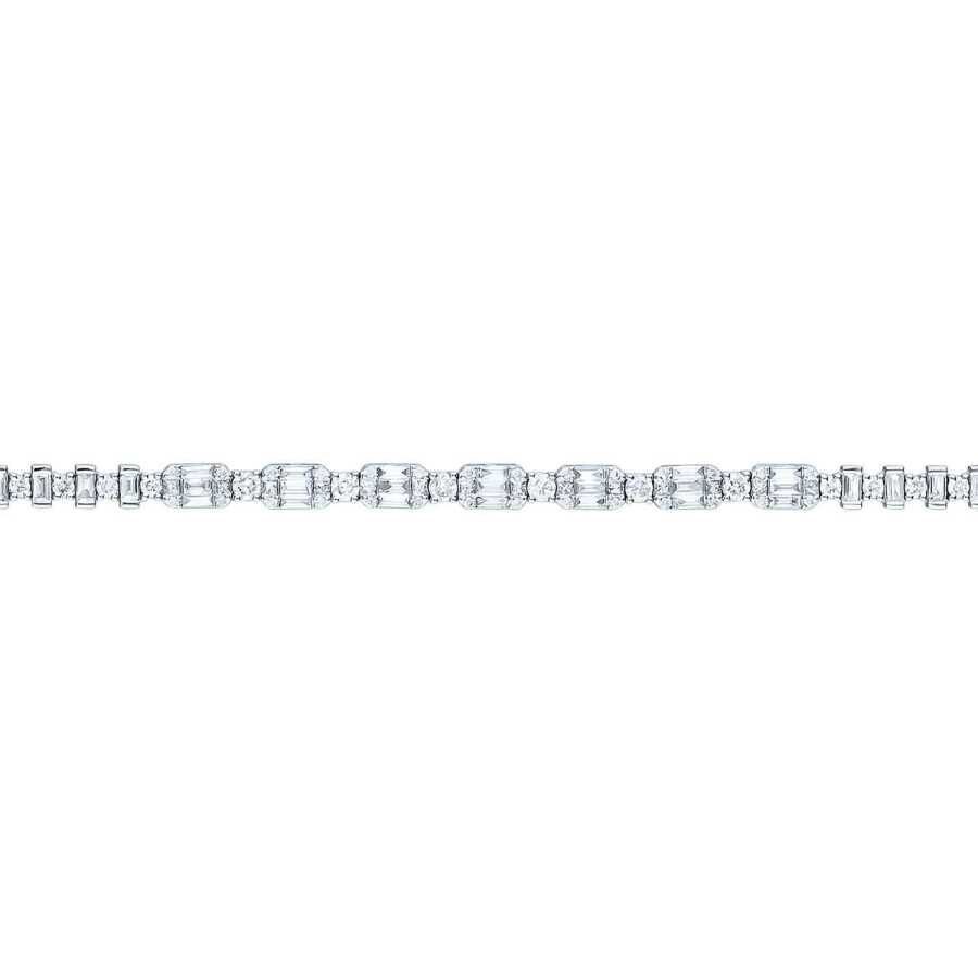 2.74 Carat Diamond Baguette Bracelet
