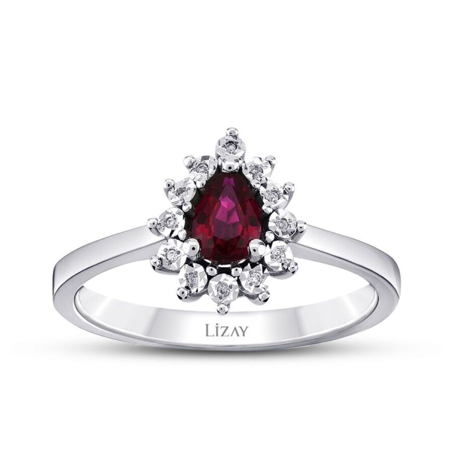 0.56 Carat Diamond Ruby Ring
