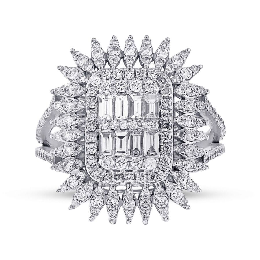 1.39 Carat Diamond Baguette Ring
