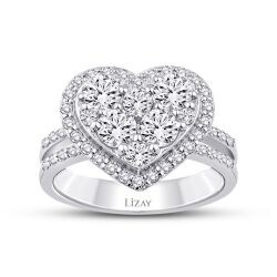 1.47 Carat Diamond Heart Ring