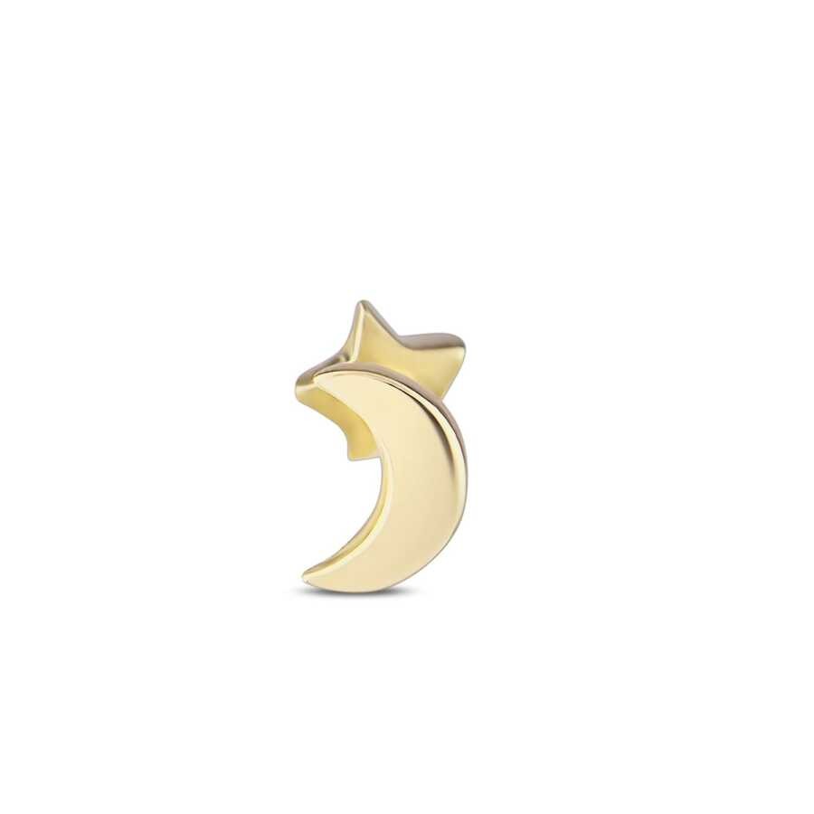 Gold Moon Tragus Earring