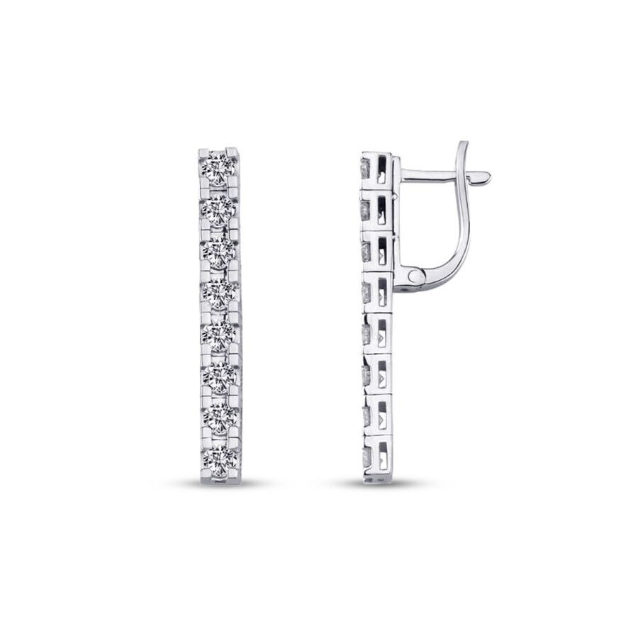 1.46 Carat Diamond Tennis Earrings