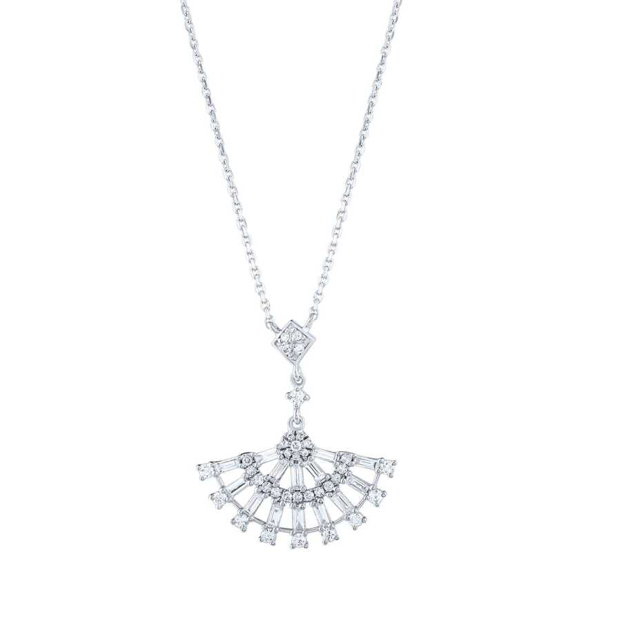 0.57 Carat Diamond Baguette Necklace