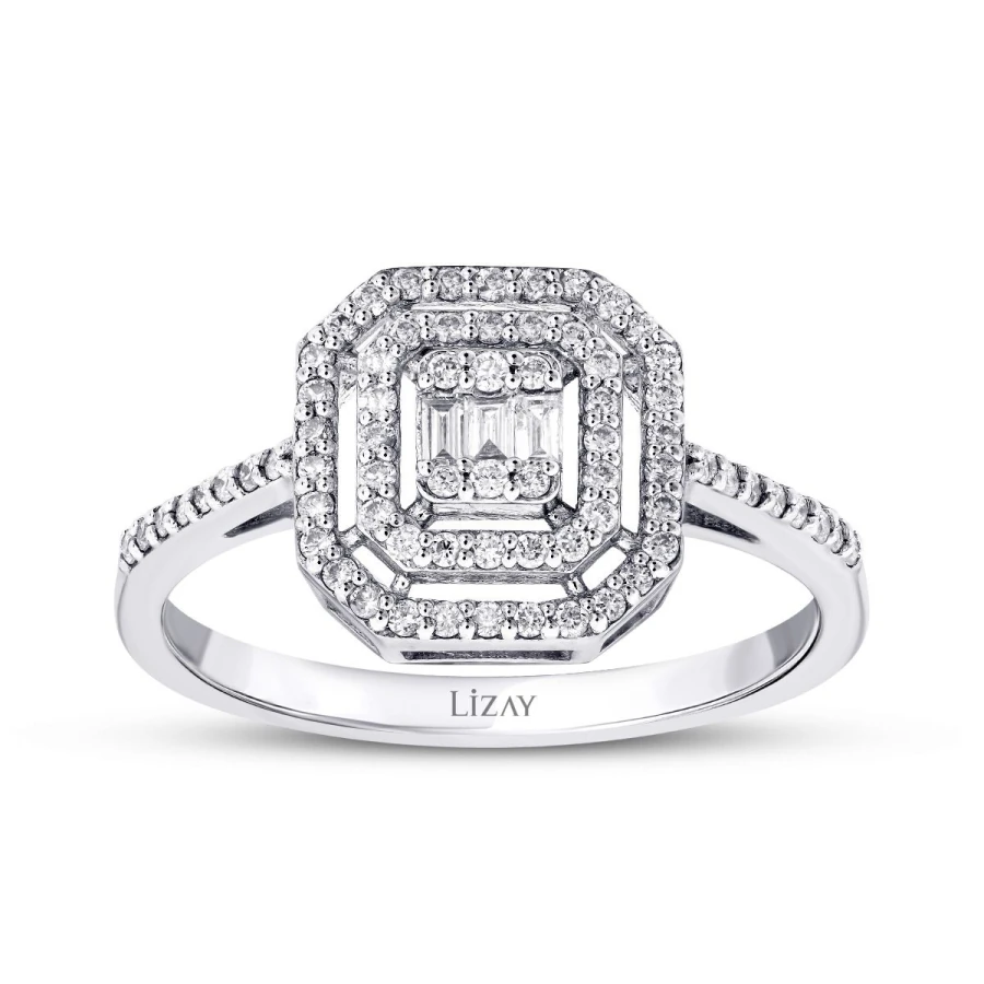 0.42 Carat Diamond Baguette Ring