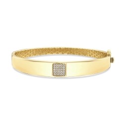Gold Moderner Armreif mit Stein