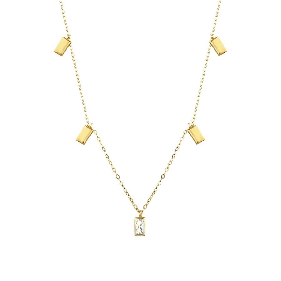 Gold Baguette Necklace