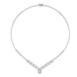 2.30 Carat Diamond Baguette Necklace