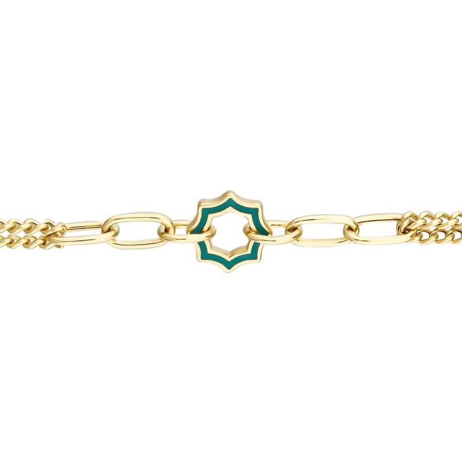 Gold Green Sparkel Bracelet