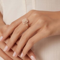 0,44 Karat Diamant Baguette Ring