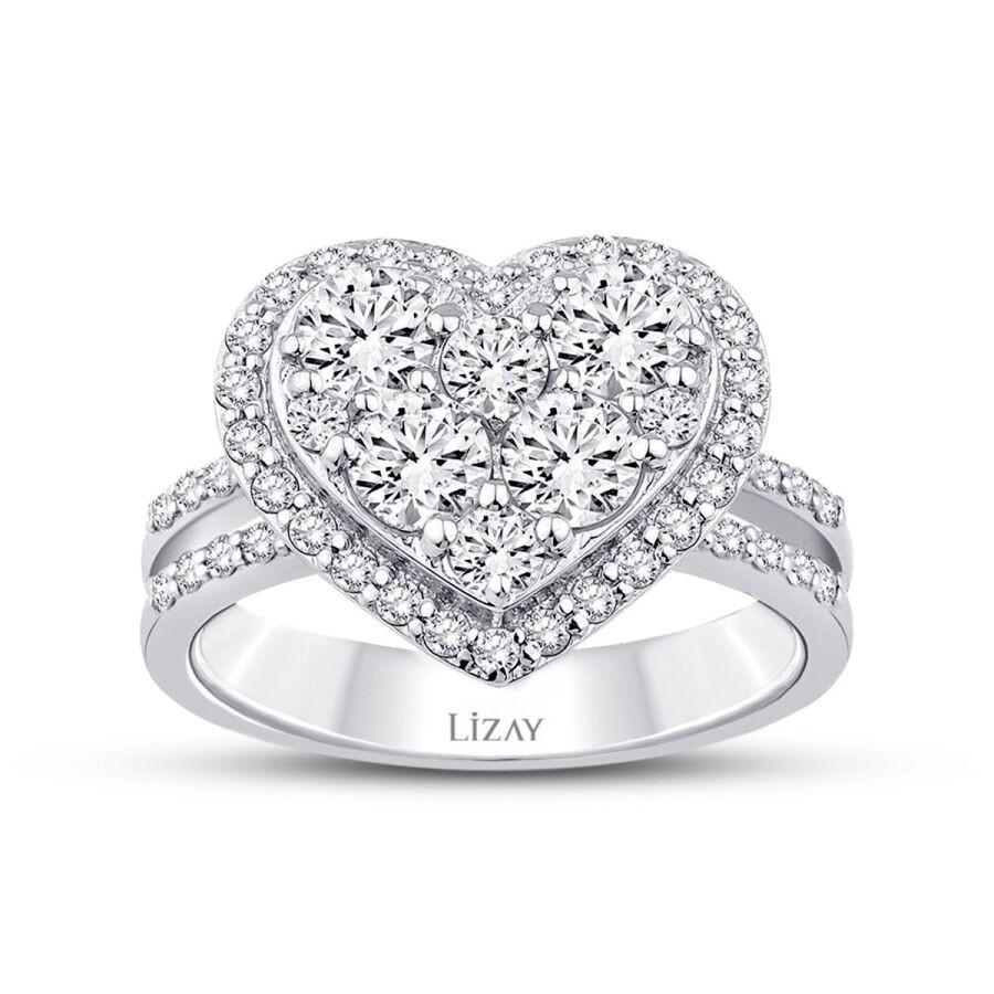 1.64 Carat Diamond Heart Ring