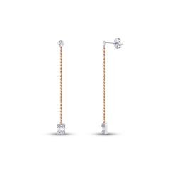 0.37 Carat Diamond Baguette Earrings