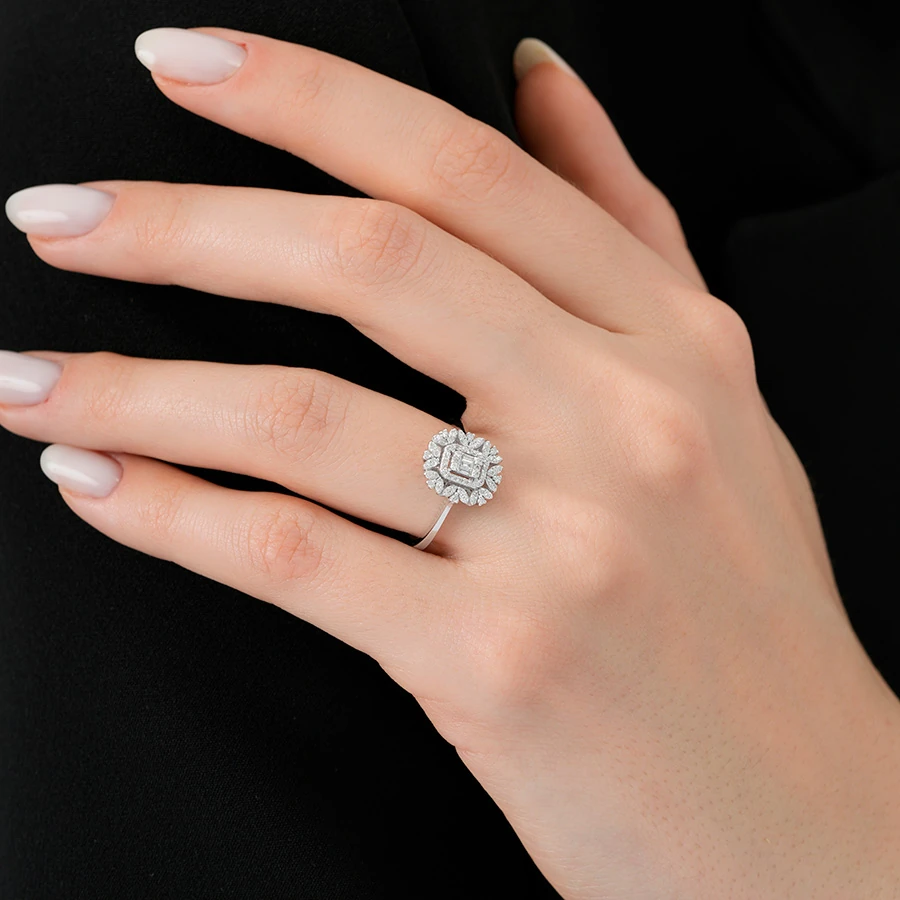 0.40 Carat Diamond Baguette Ring