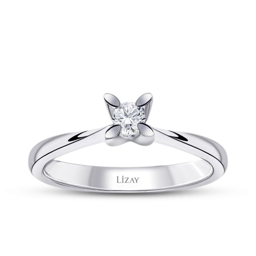 0.10 Carat Diamond Round Solitaire Engagement Ring