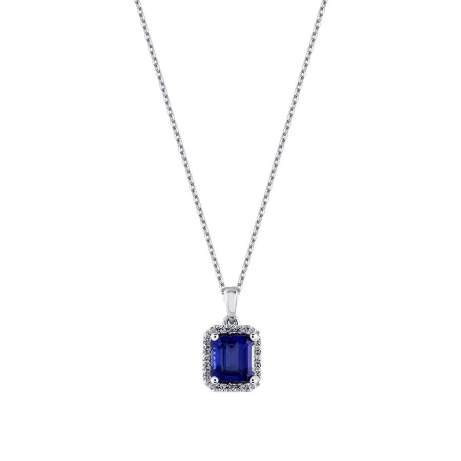 1.67 Carat Diamond Sapphire Necklace