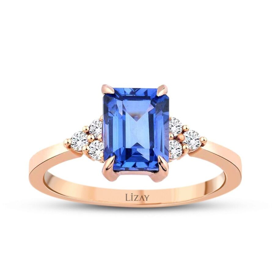 3.35 Carat Diamond Sapphire Ring