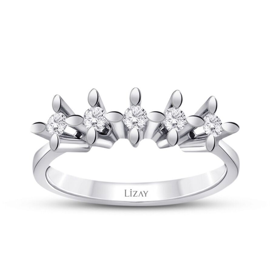 0,20 Karat Diamant Fünfstein Ring