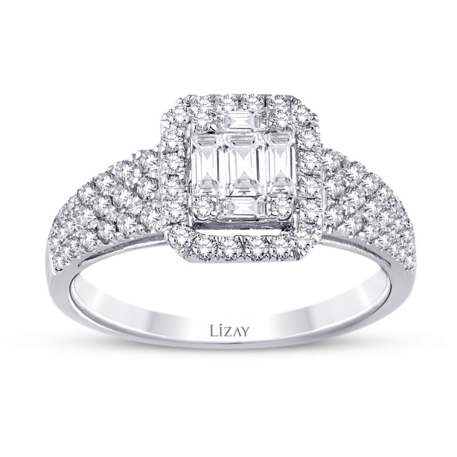 0.73 Carat Diamond Baguette Ring