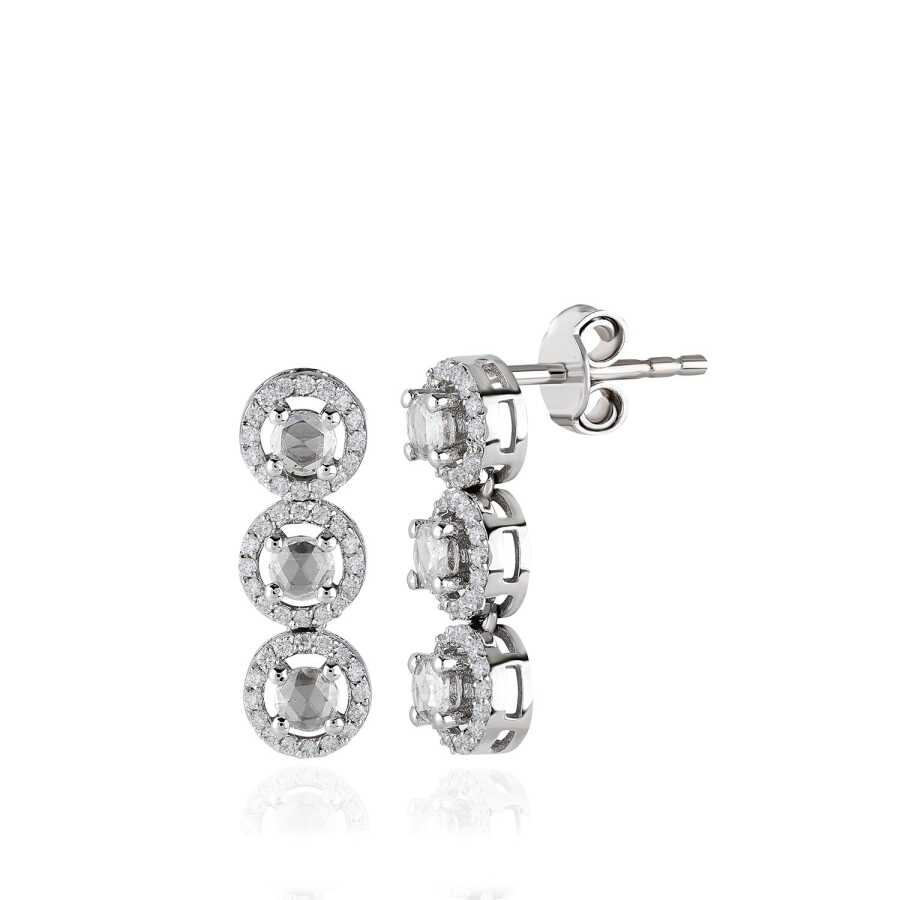0.77 Carat Diamond Tria Earrings