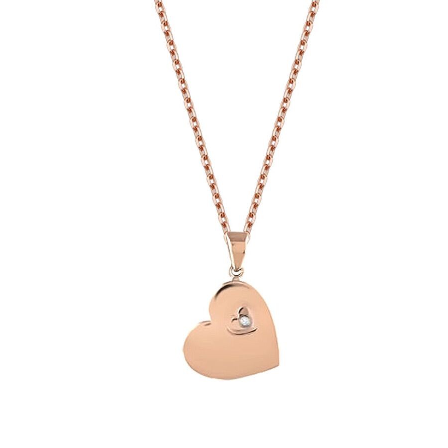 0.01 Carat Diamond Trend Heart Necklace