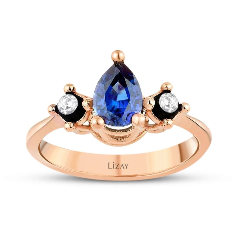 1.68 Carat Diamond Sapphire Ring