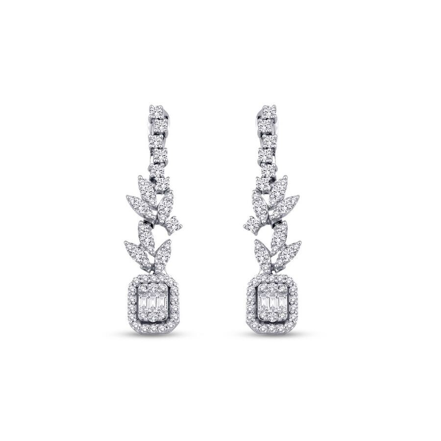 1,23 Karat Diamant Baguette Ohrringe