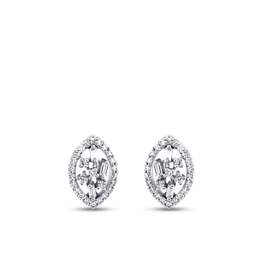 0.32 Carat Diamond Baguette Earrings