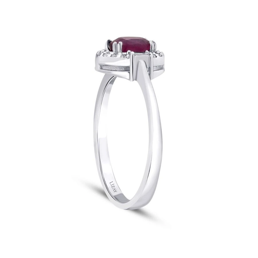 0.95 Carat Diamond Ruby Ring