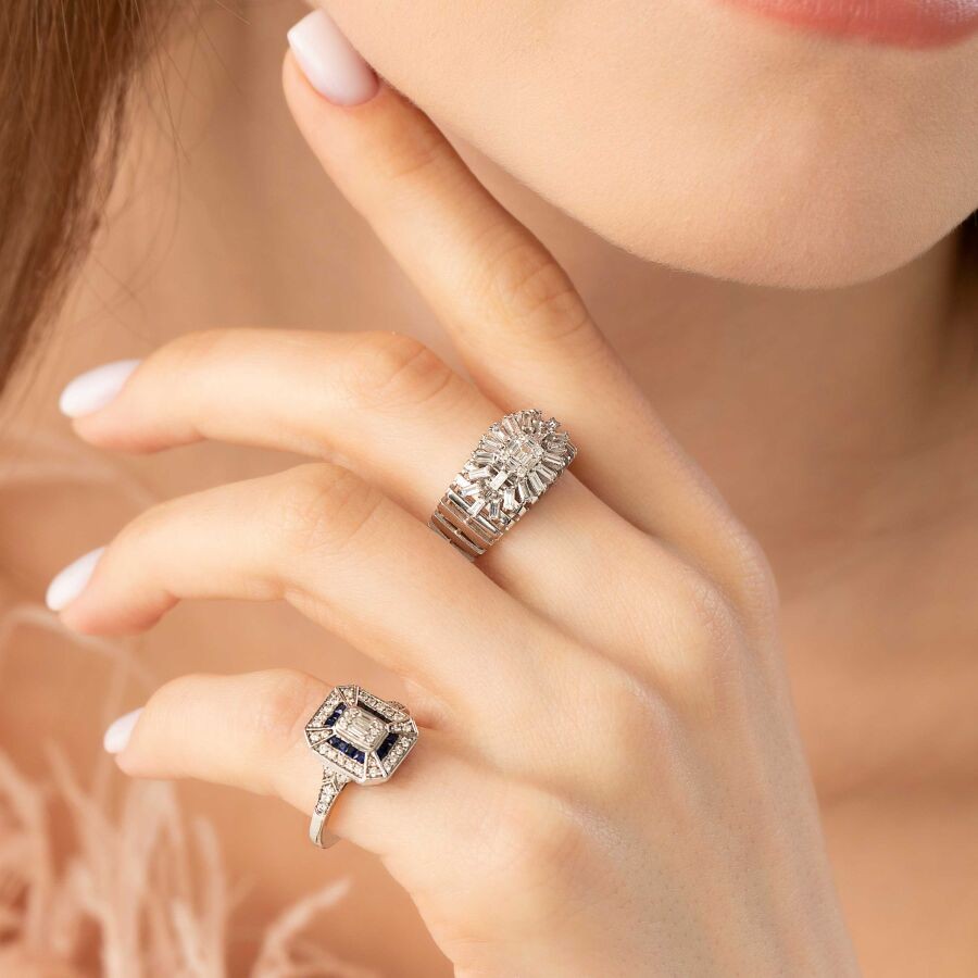 0,71 Karat Diamant Trend Baguette Ring