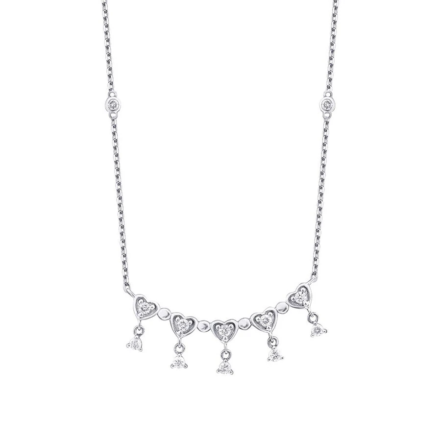 0.39 ct. Diamant Herz Halskette