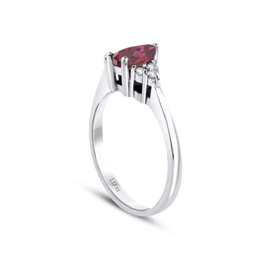 0.57 ct. Diamant Rubin Ring