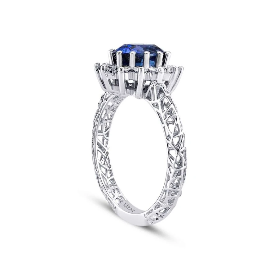 2.23 Carat Diamond Sapphire Ring