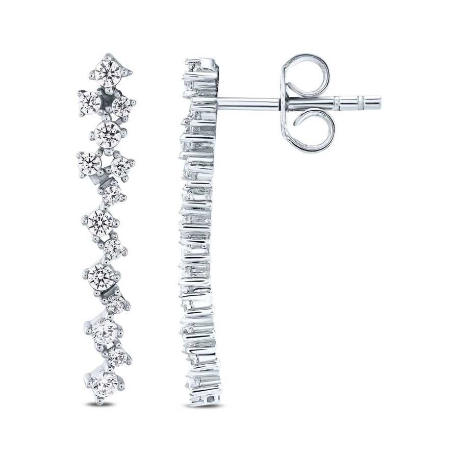 Gold Tennis Earrings
