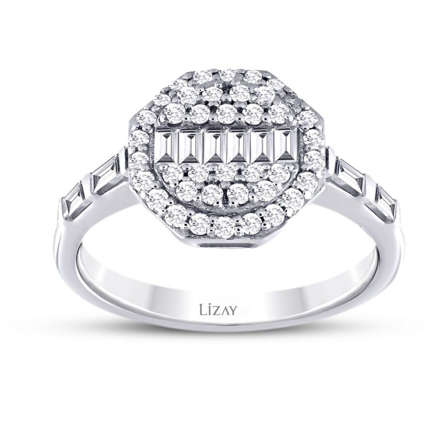 0.58 Carat Diamond Baguette Ring