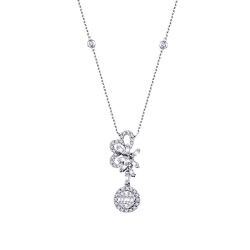 0.53 Carat Diamond Baguette Necklace