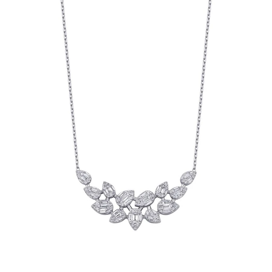 0.65 ct. Diamant Baguette Halskette