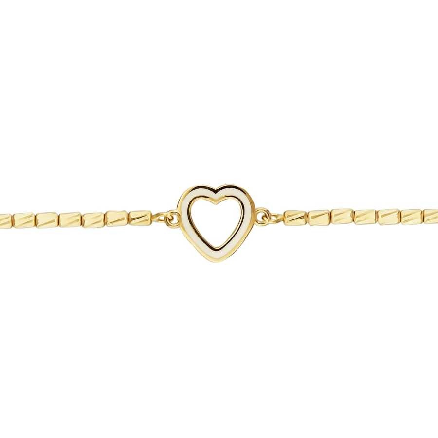 Gold Heart Chain Bracelet