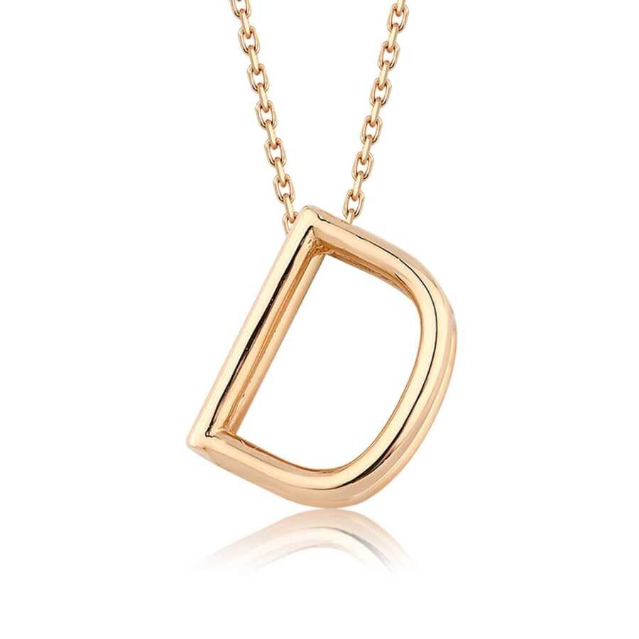 Gold Modern Letter Necklace