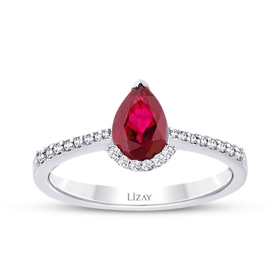 0.97 Carat Diamond Ruby Ring