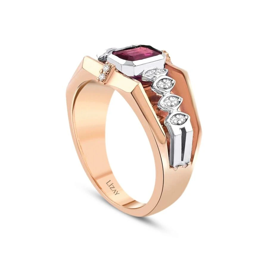 0.62 Carat Diamond Ruby Ring