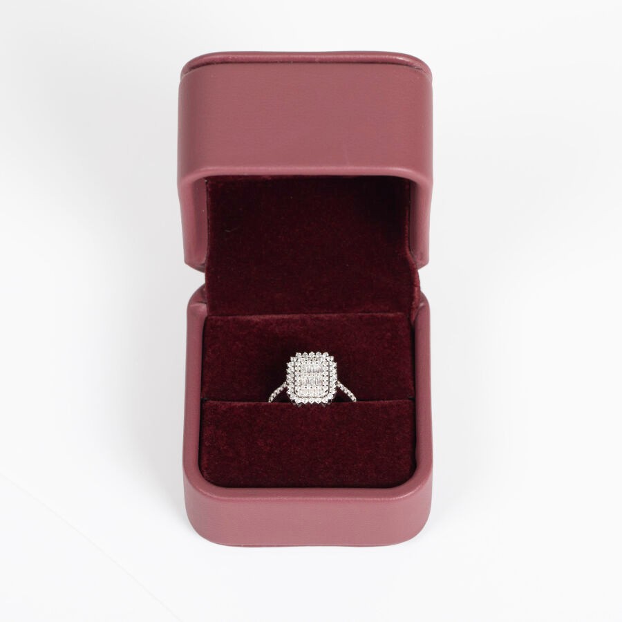 0.79 Carat Diamond Baguette Ring