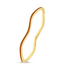 Goldener Roter Emaille Armreif