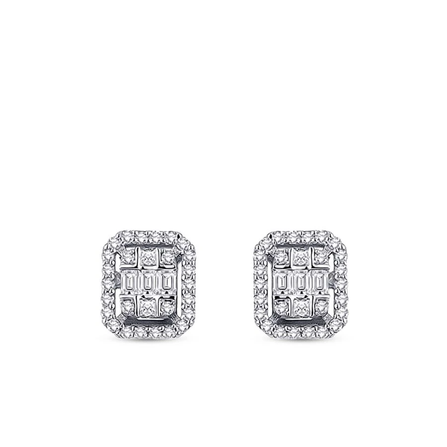 0.29 Carat Diamond Baguette Earrings