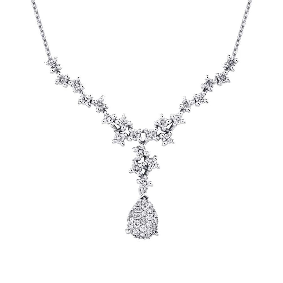 0.48 Carat Diamond Pear Necklace